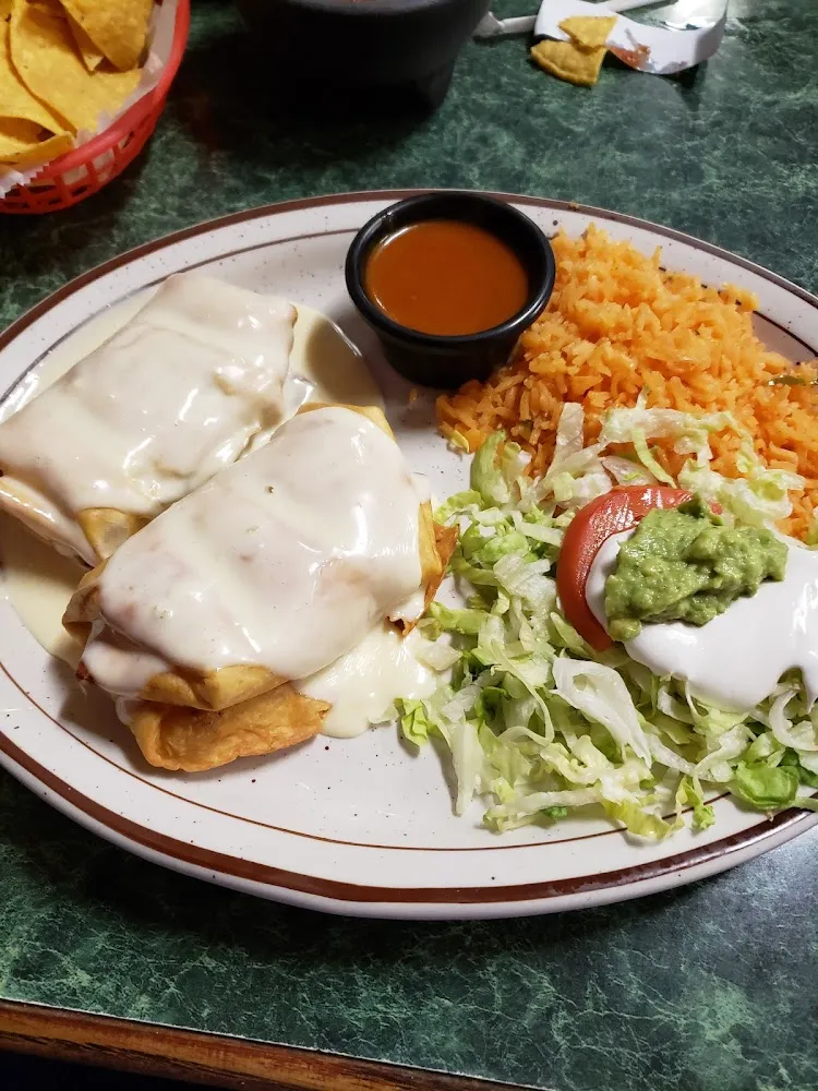Chicken and a Steak Chimichangas
